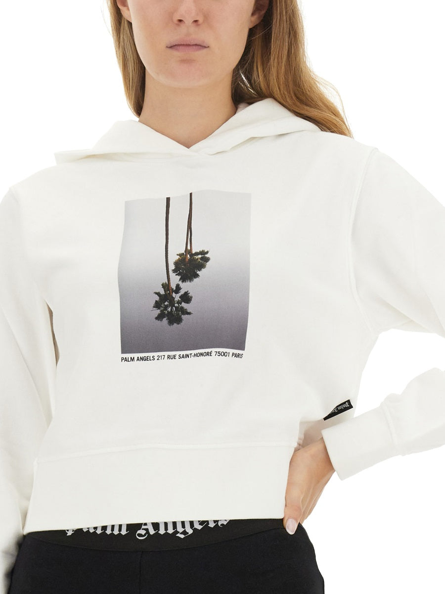 Palm Angels Sweatshirts - White | Wanan Luxury