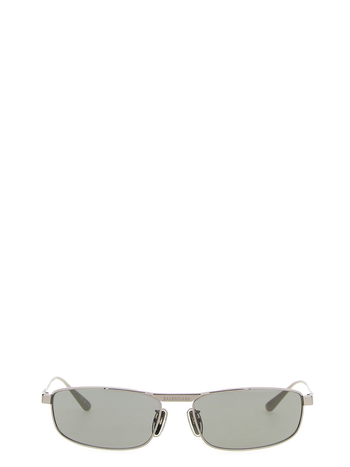 Balenciaga Tag 3.0 Rectangle Sunglasses - Gray | 4f87d6f52179b3ff7536bc4e4c0b27f4d5e381a4