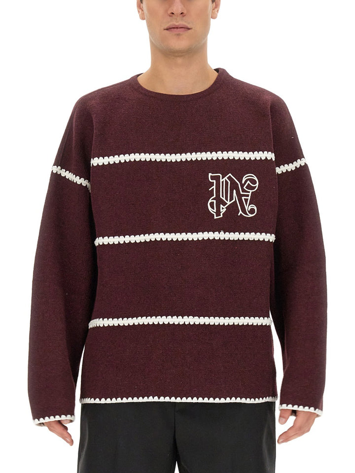 Palm Angels Sweaters - Burgundy | Wanan Luxury