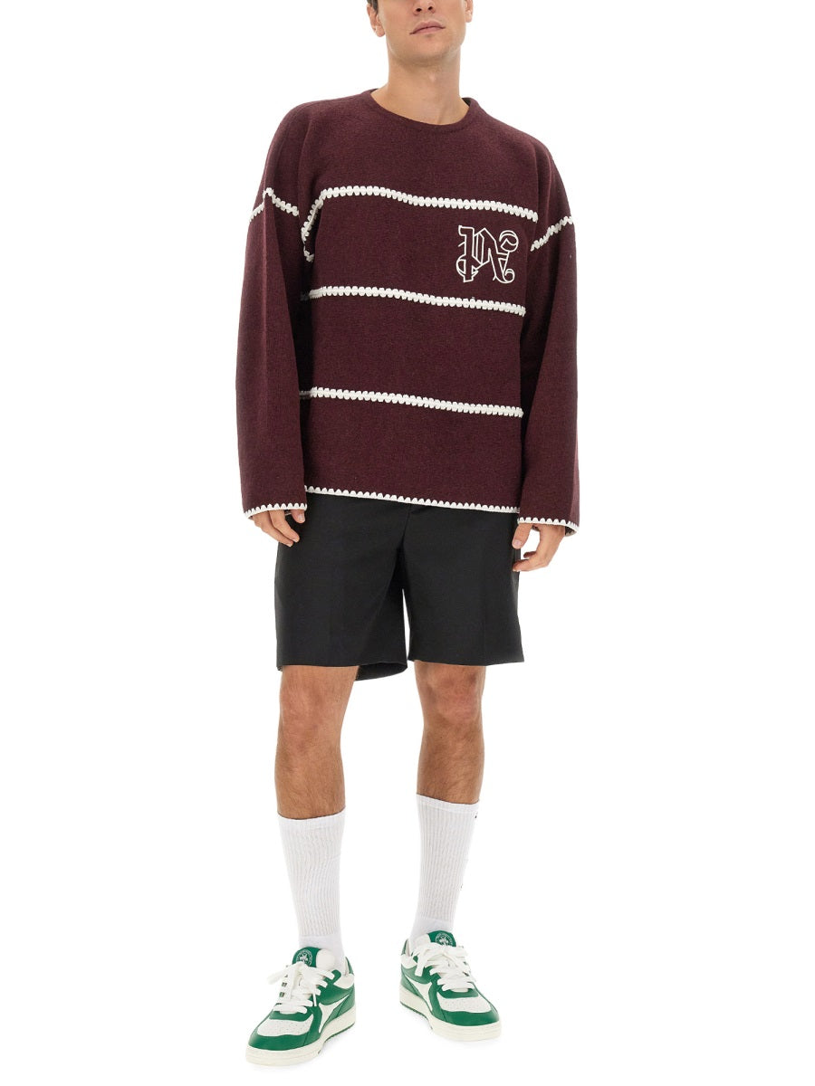 Palm Angels Sweaters - Burgundy | Wanan Luxury