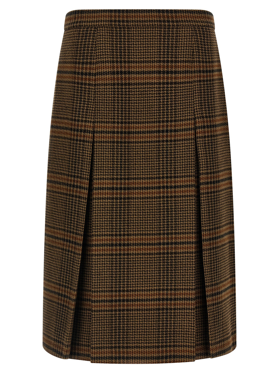 Saint Laurent Prince Of Wales Skirt Skirts - Brown | ededf220b0df226ffb00a29e16bd44f12a91bdec