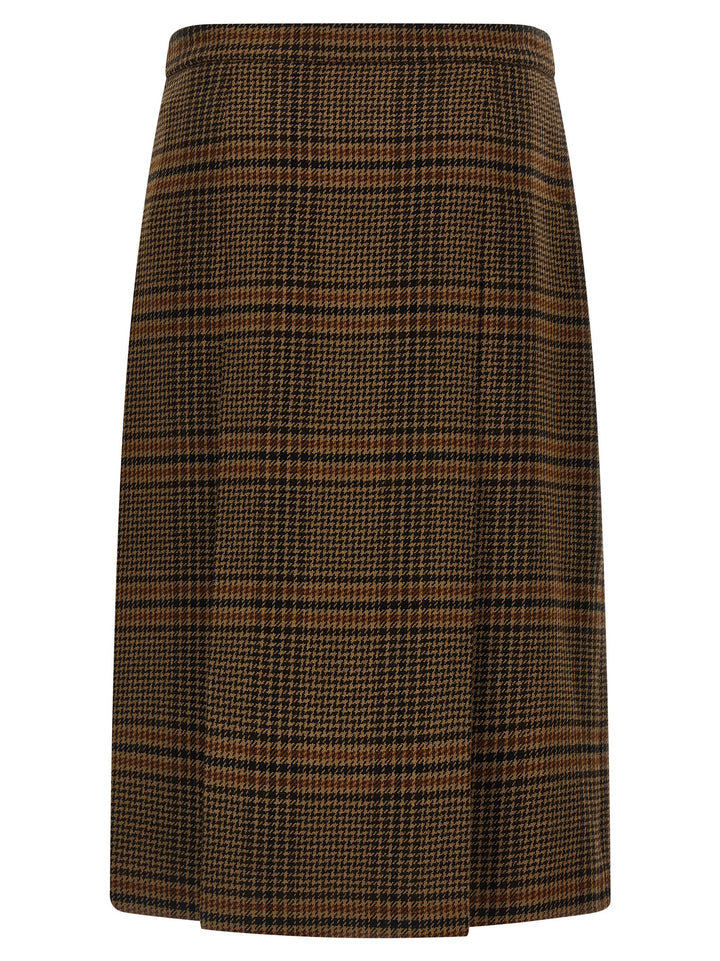 Saint Laurent Prince Of Wales Skirt Skirts - Brown | e987d1f203d7017c9352cb327f04fe6f21d36e2d