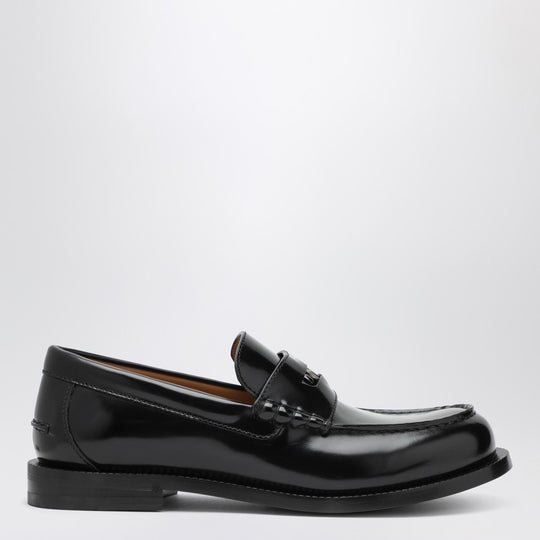 Black Loafer With Removable Gg Detail