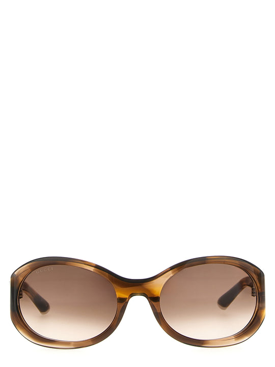 Round Sunglasses Brown
