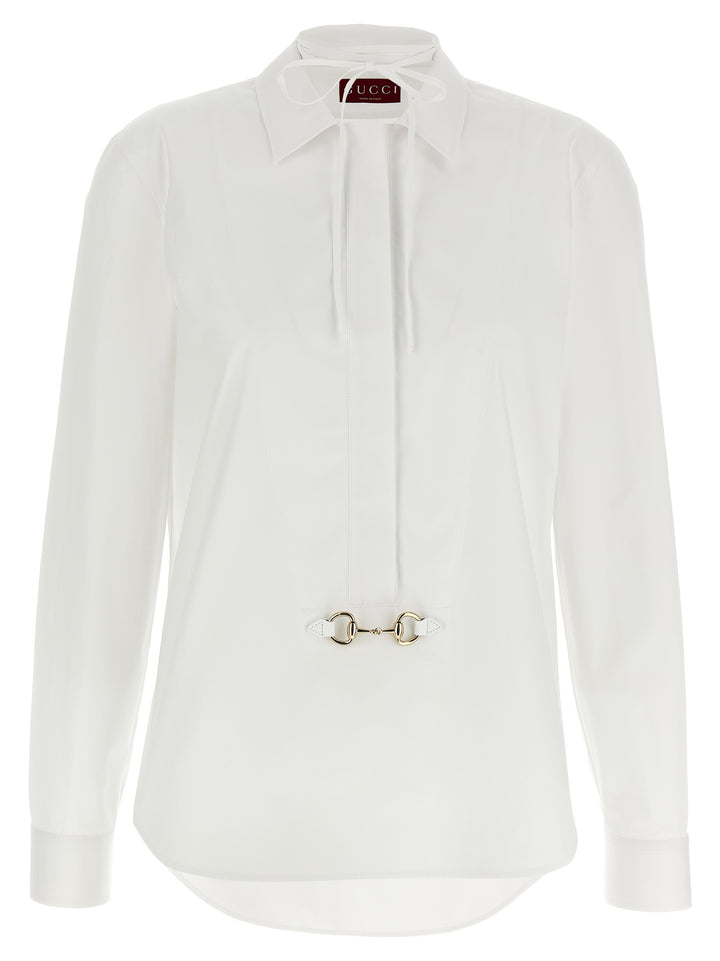 Gucci Horsebit Shirt Shirt and Blouse - White | d82fe9c7f808075eba0398547afa71fd86563226