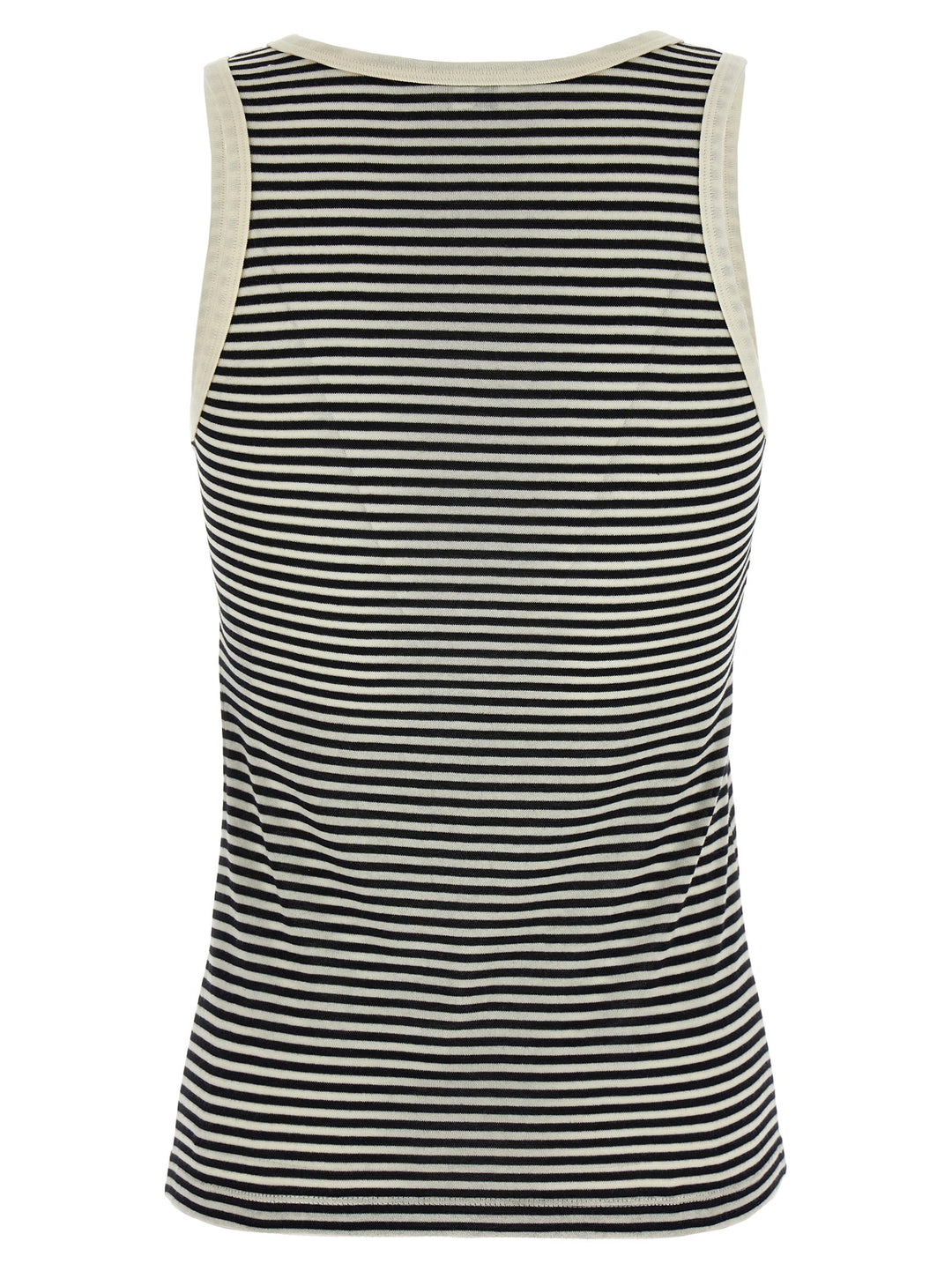 Saint Laurent Cassandra Tank Top Tops - White/Black | 716bca6f8170fe92889106e0dd4c2d9d03a64eaa