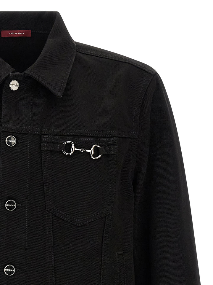 Gucci Morsetto Puffer Jackets - Black | 36a794bcbcc44449bd62b88556e15bef359cecbf