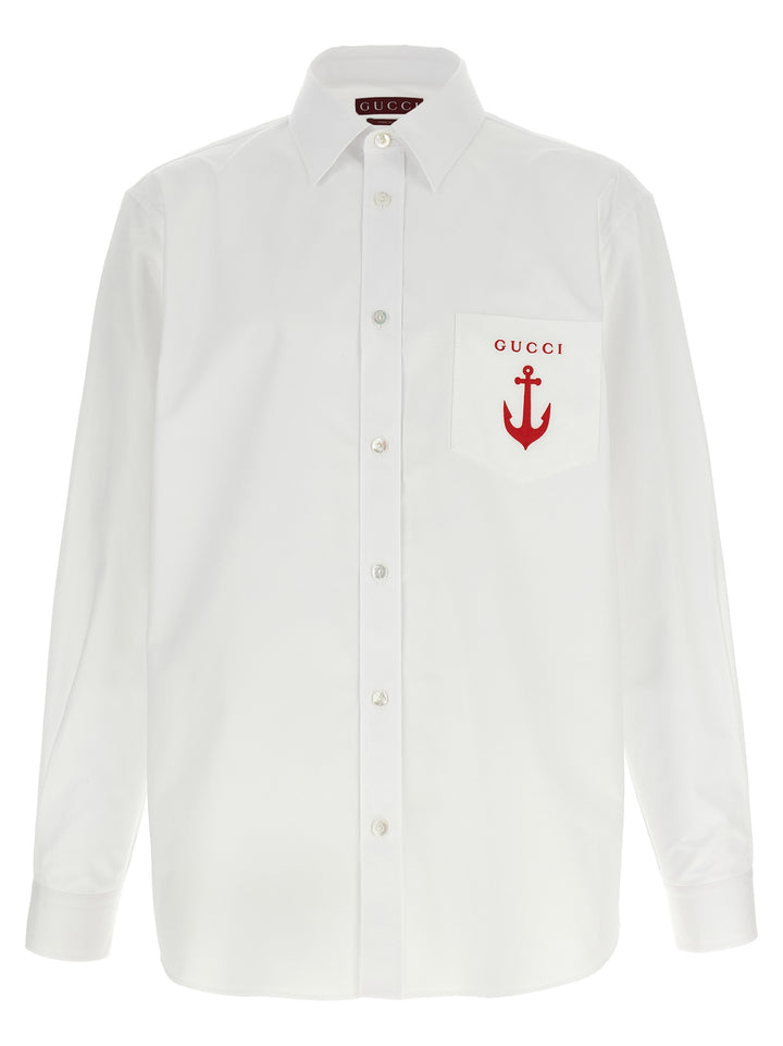 Gucci Poplin Shirt Shirt and Blouse - White | f772410bbdf7af3a01b5751f320e0f01b52fc9a3