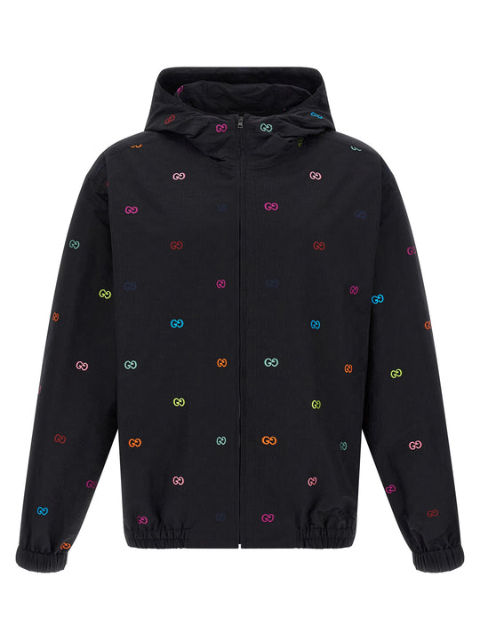Multicolor Fil Coupé Jacket Puffer Jackets Black