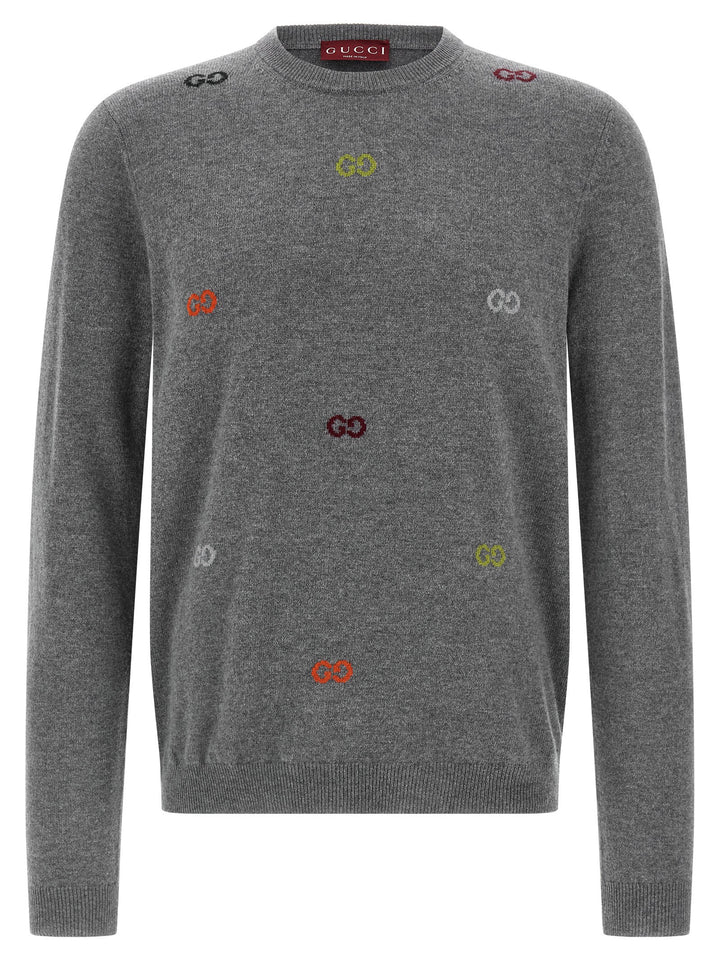 Gucci Gg Intarsia Sweater Sweaters and Cardigans - Gray | fa300e7e2b77c6ccfce0ccfe74e5651c45668e44