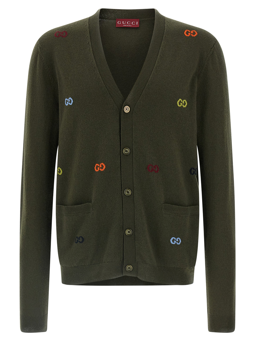 Gucci Gg Intarsia Cardigan Sweaters and Cardigans - Green | c52b233a3bf900b5074075207f74d323285a6b1a