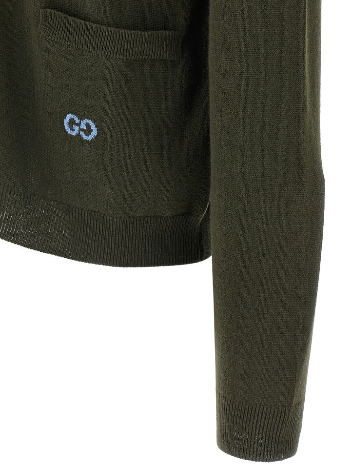 Gucci Gg Intarsia Cardigan Sweaters and Cardigans - Green | 039c27d21f8af5b174f7f29d29afcf7a6551fd00