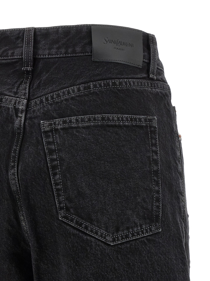 Saint Laurent V Waist Jeans - Black | 9e1be3f54ca325b067e32ab901ebea1d9cc9a660