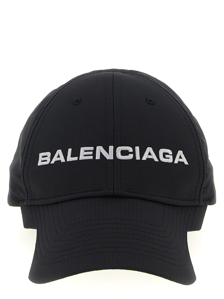 Balenciaga Logo Cap Hats - White/Black | 3679943e97bda75d73f0b2e28c090e8fc3b4b2b4