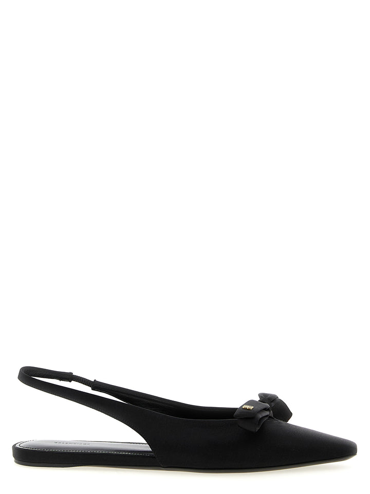 Balenciaga Nano Bow Sling Flat shoes - Black | d4bda335375b02627c7315c389c5fd37d7d9d8a3