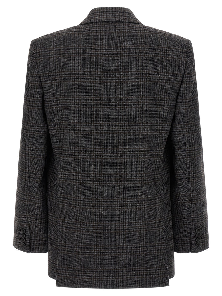 Saint Laurent Double-Breasted Blazer - Brown | 26cf38459d4b636296aa79a24ee33817dfac875a