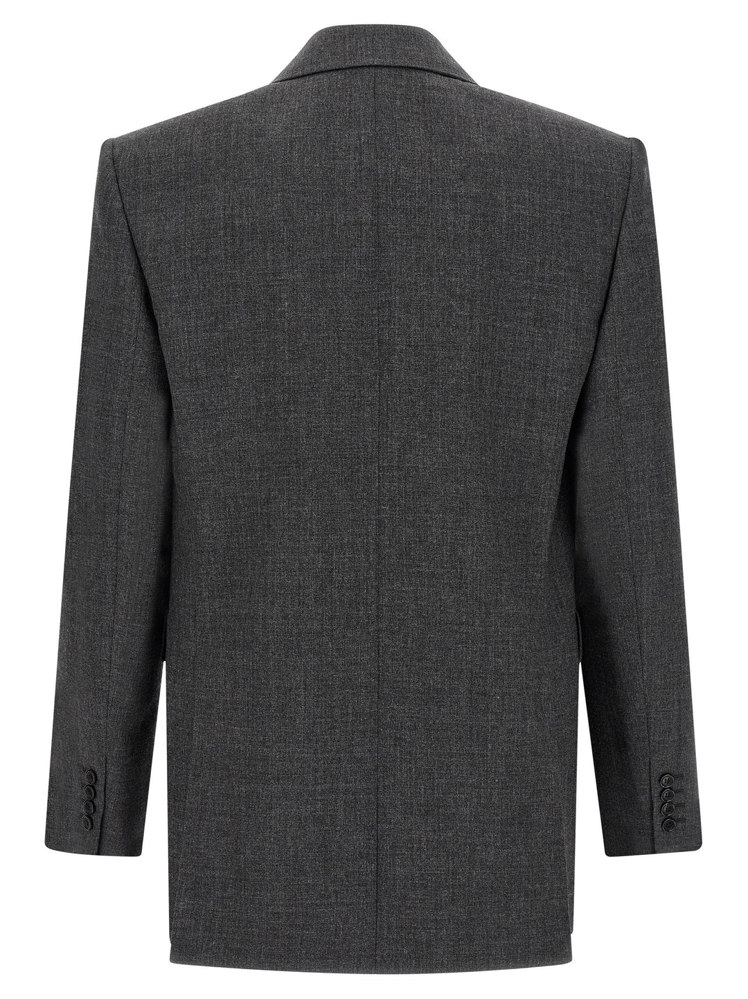 Saint Laurent Double-Breasted Blazer - Gray | 12af7c8f8d0834d2803edfea53d479813a7bd3a7