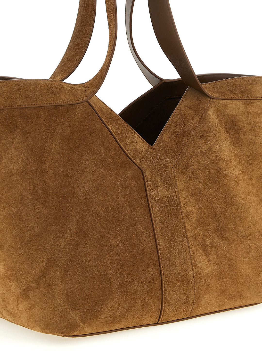 Saint Laurent Y Tote Bag - Brown | e43bd2557e2f24f9661a600f68c3a7107972b631