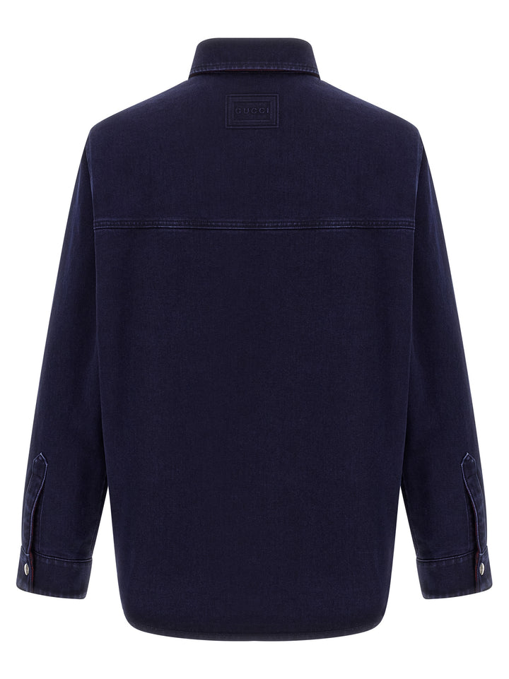 Gucci Reversible Shirt Shirt and Blouse - Blue | cd0712dead324b7f6bd72cfe3da9fee1355d08c8