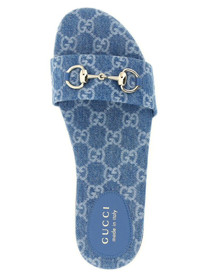 Gucci Morsetto Sandals - Light Blue | 4b2bc6325e475cb69fcf2beeaf20cbf8751a8d66
