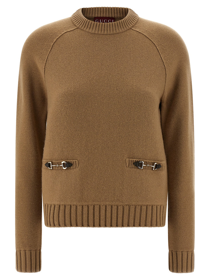 Gucci Morsetto Sweaters and Cardigans - Brown | 998bf9446b08f894da138ef696d3f5e3d11d424f