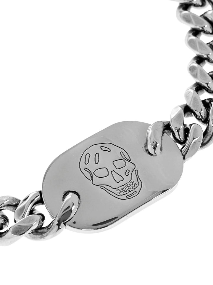 Mcqueen Skull Plate Jewelry - Silver | 880c8105e6213c2fc2927a9085694b9b772f52bd