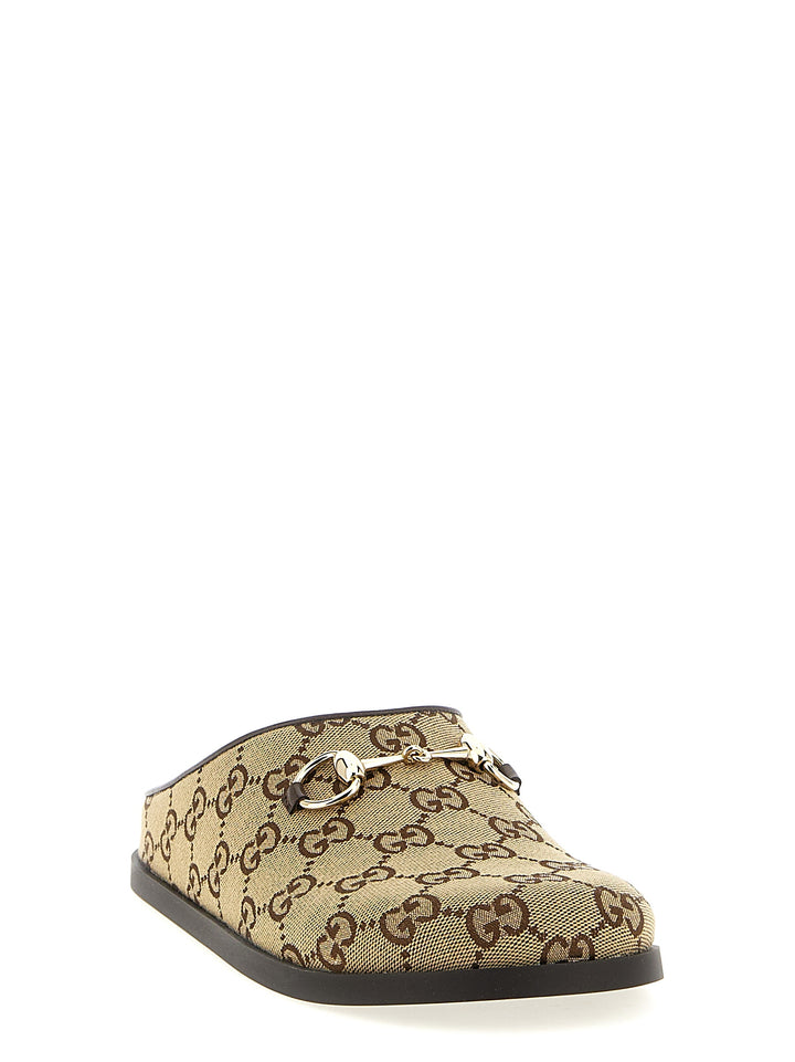 Gucci Horsebit Sabot Flat shoes - Beige | c59fcbb2e934617da9730171c38bd847abfd6be5