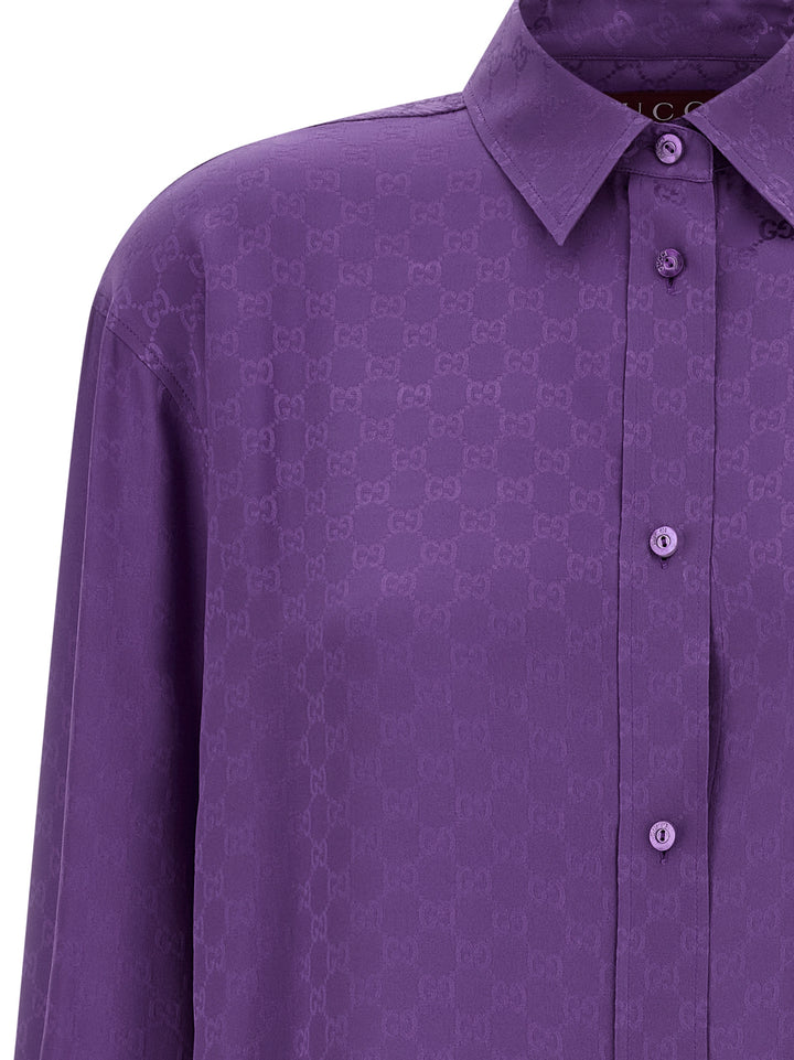 Gucci Gg Shirt and Blouse - Purple | 686a2efad3c43ae976ca2c225a38e8f1cdbef5ee