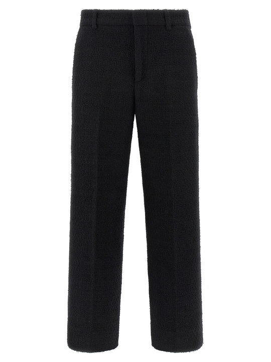 Bouclé Wool Pants Black