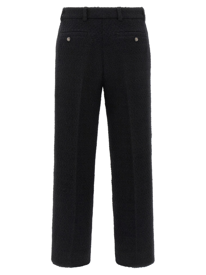 Gucci Bouclé Wool Pants - Black | 43c899f9030fa7268ca1506e7fd35a07cf80d514