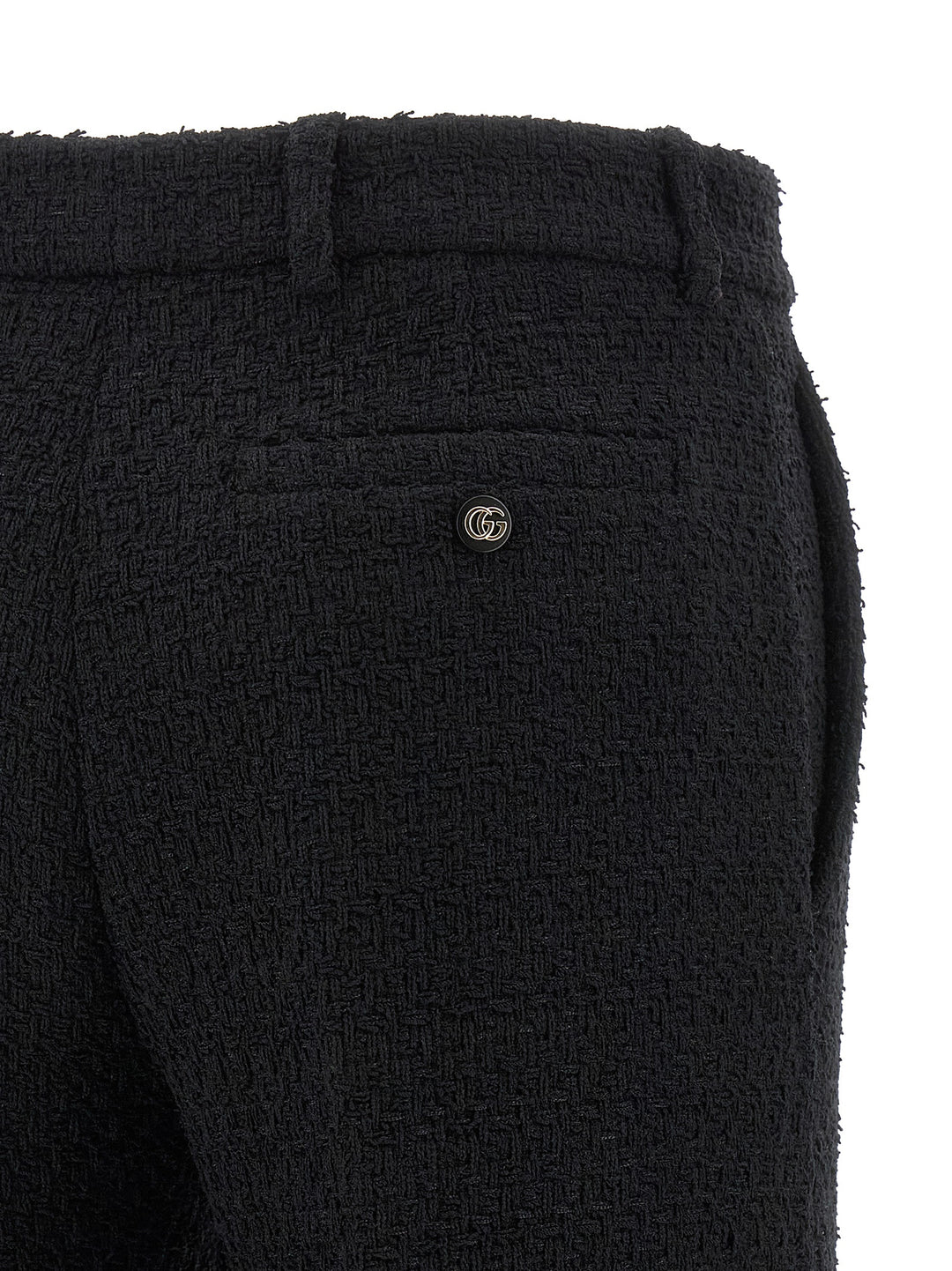 Gucci Bouclé Wool Pants - Black | b9d8d24eaab6d1f9a15389bae801dc886e2bf221