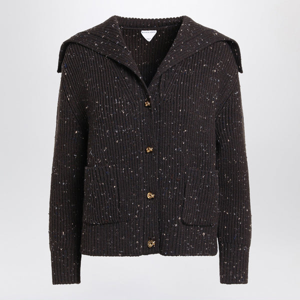 Cardigan In English Wool With A Melting Ribbed Texture