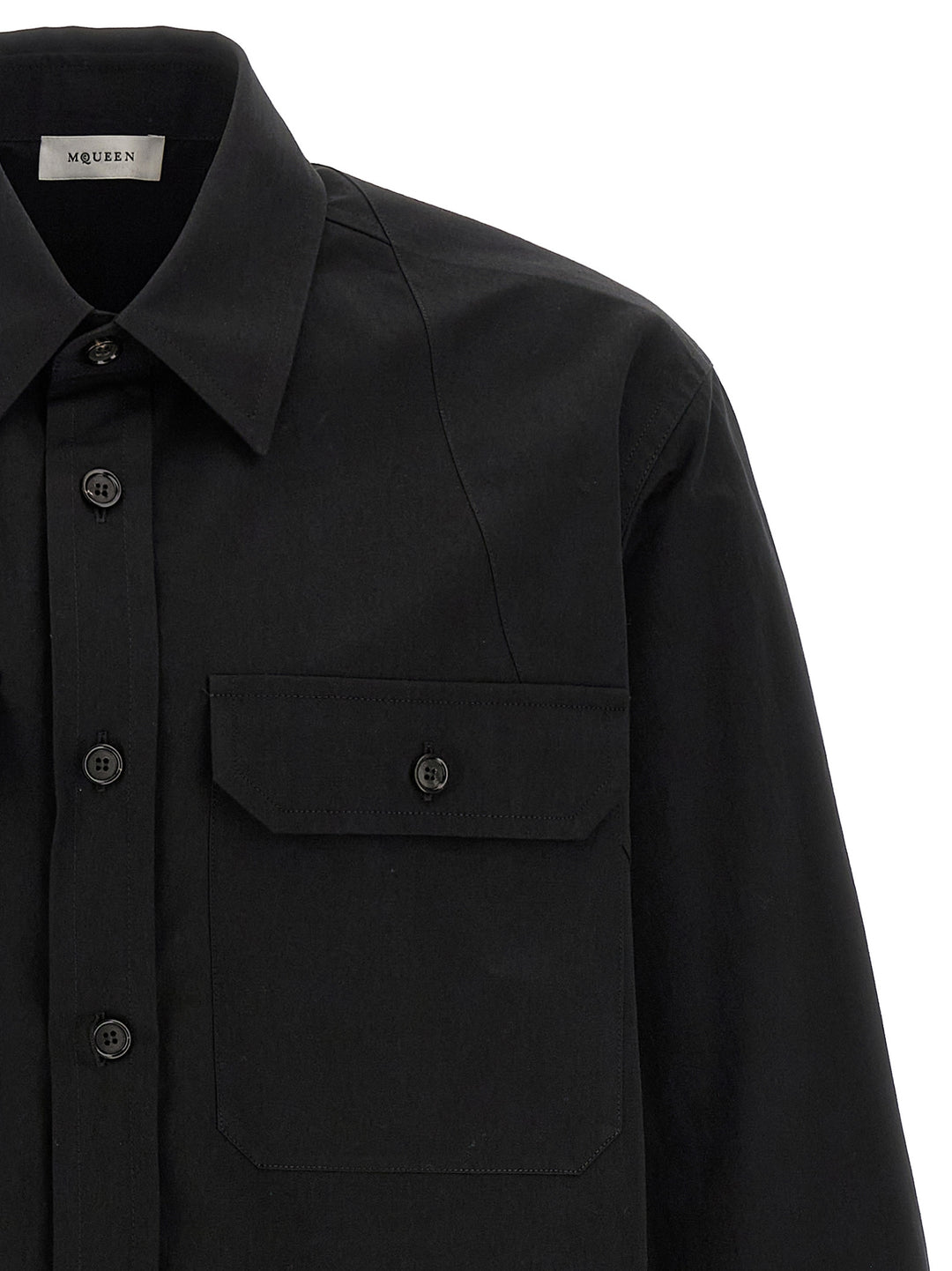 Mcqueen Harness Utility Shirt and Blouse - Black | d6d2c9dc73a520203366351fdca77d2fd496e0ac