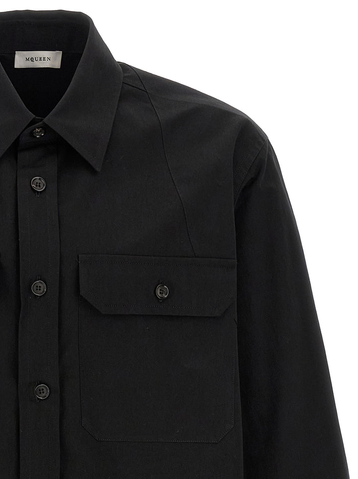 Mcqueen Harness Utility Shirt and Blouse - Black | d6d2c9dc73a520203366351fdca77d2fd496e0ac