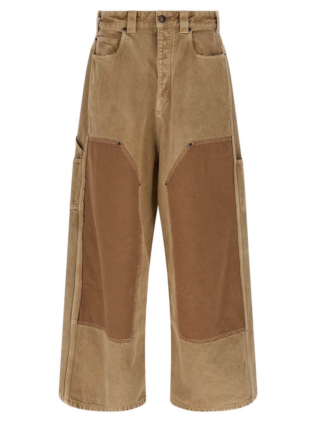 Balenciaga Baggy Ripped Off Jeans - Beige | 3d9511b1cb48d4487ab9219db7509c6ecedcc08b