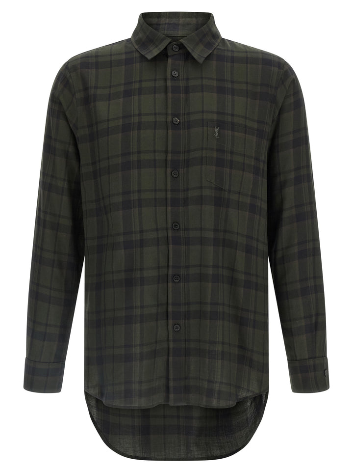 Saint Laurent Cassandre Shirt Shirt and Blouse - Green | b96caa80833734cc350e1b76f2b611393d751205
