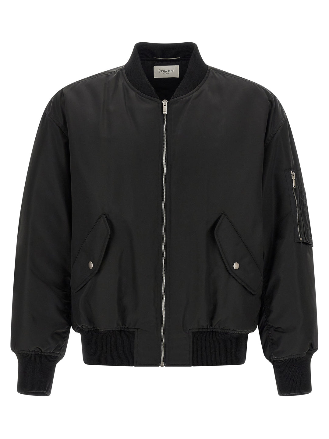 Saint Laurent Serge Bomber Jacket Puffer Jackets - Black | bdfe071cd09eb96ff7122458be9c1fe5e1bd5117