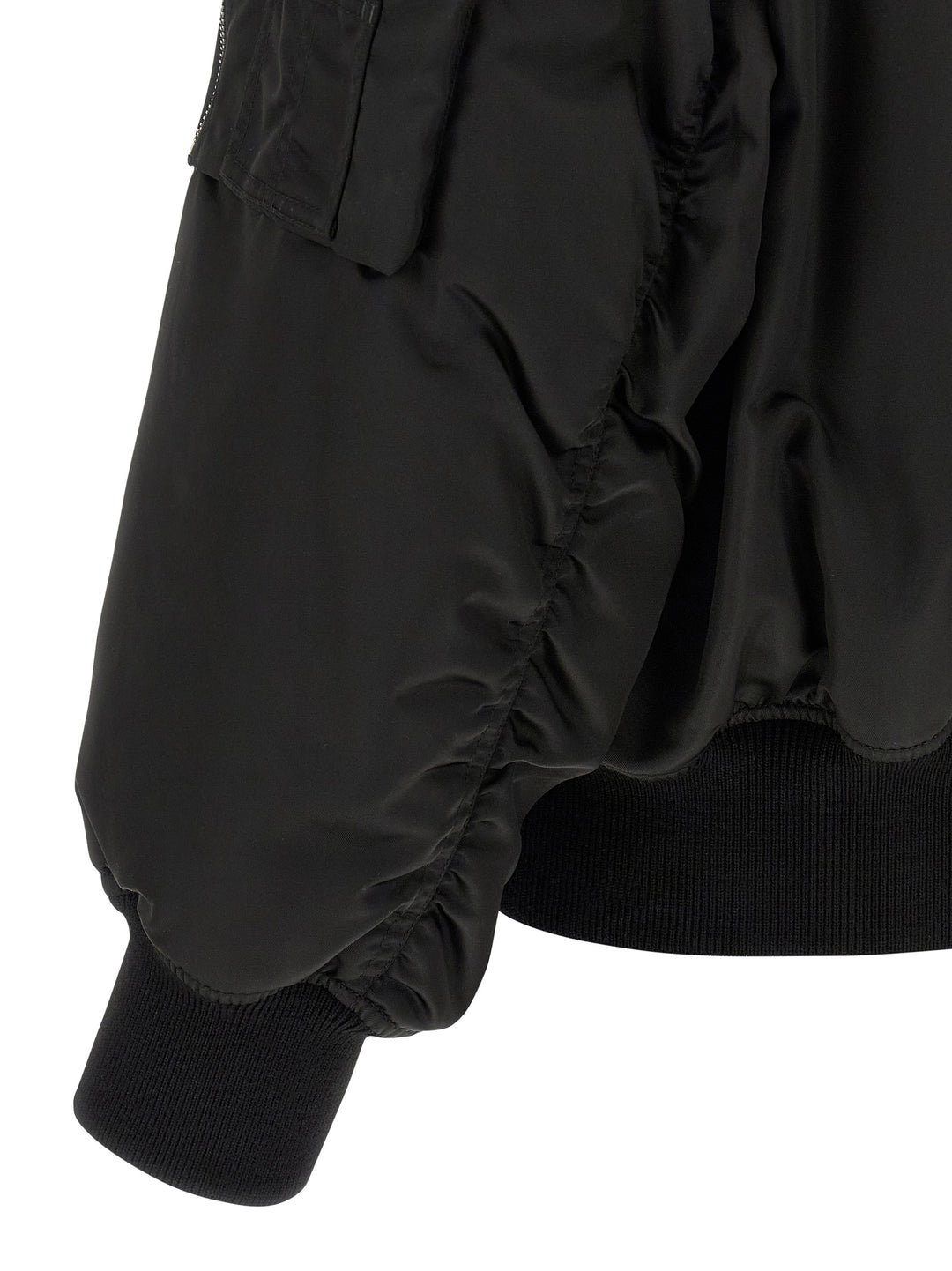 Saint Laurent Serge Bomber Jacket Puffer Jackets - Black | 932167b6352df597acbbfb1f7a18adf95b6d7599