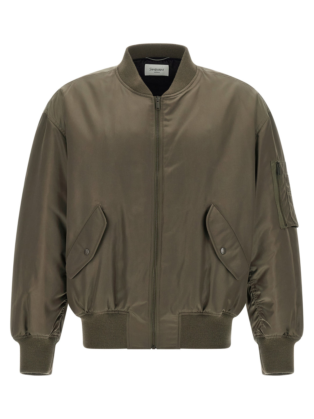 Saint Laurent Serge Bomber Jacket Puffer Jackets - Green | c81ba3d7a38cb205bb250d1e12b82a1c9130936c