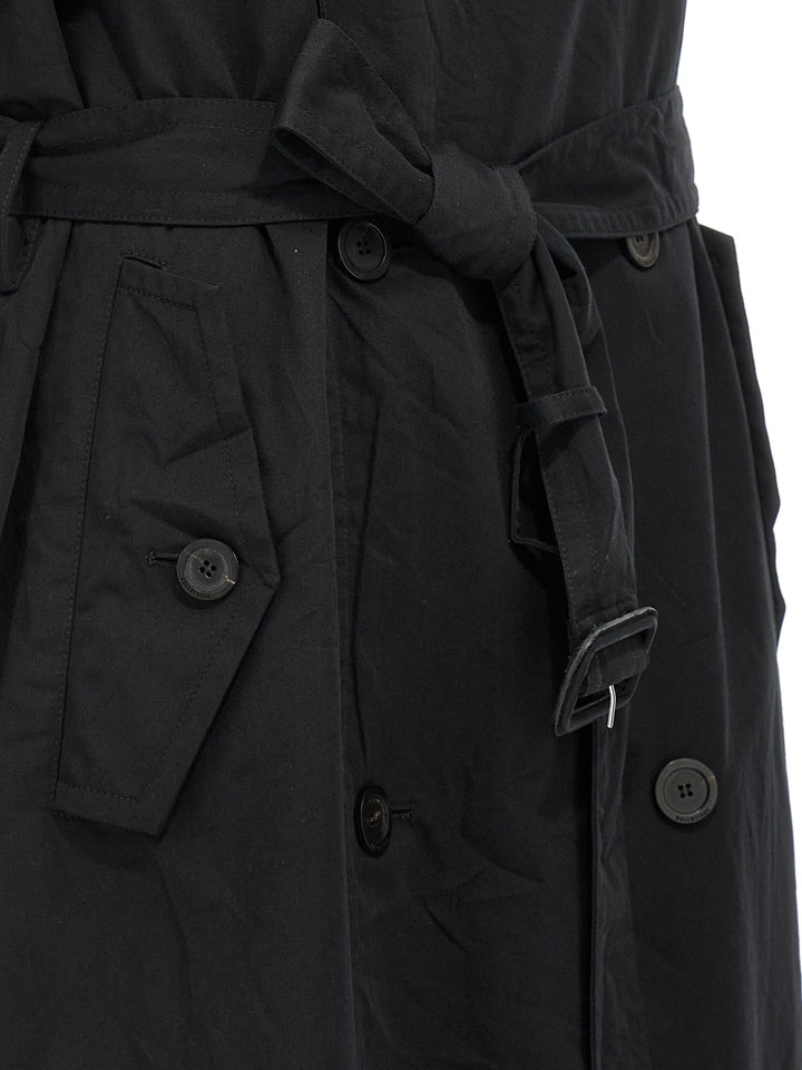 Balenciaga Stole Trench Coat Coats and Trench Coats - Black | 60b8a3e3194a5fd9cb27da724a2b8d1592ffbd68