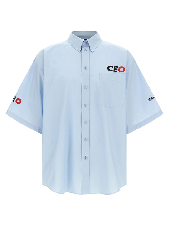 Ceo Uniform Logo Shirt And Blouse Light Blue