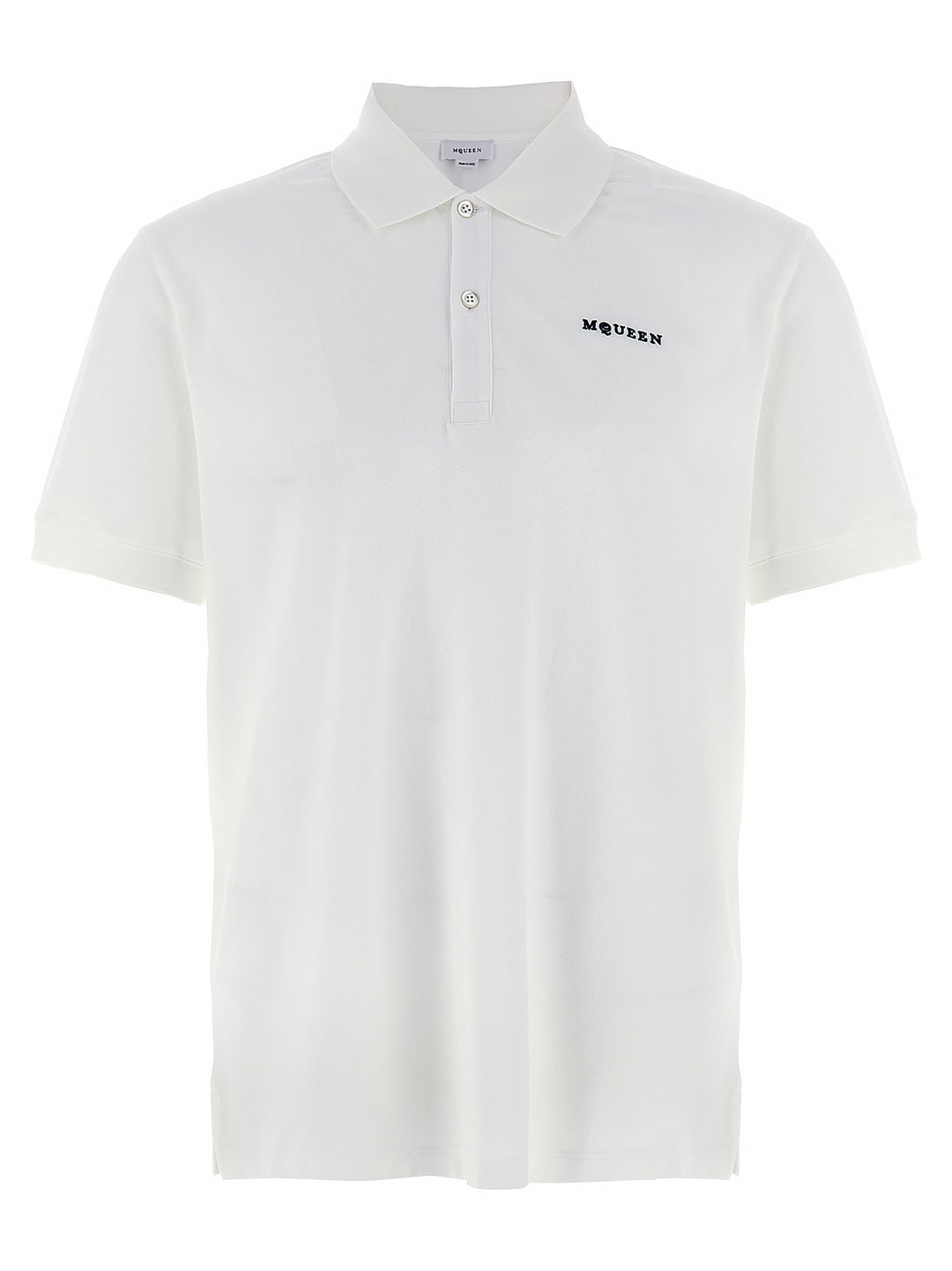 Mcqueen Logo Embroidery  Shirt Polo - White/Black | 7472b6e5fd09646b848e98ccd36af47efaec1696