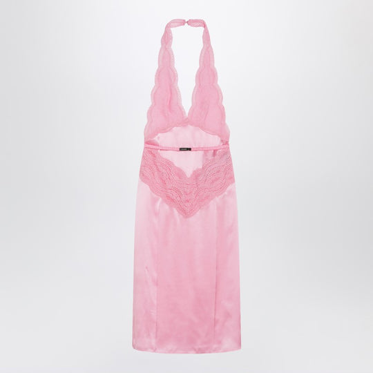 Pink Satin And Lace Dress