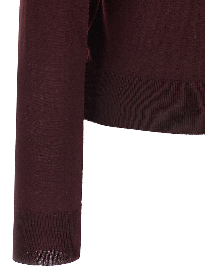 Saint Laurent Wool Sweater Sweaters and Cardigans - Bordeaux | cd3d54b4e3725034bb35799b332a9c447e8444f9
