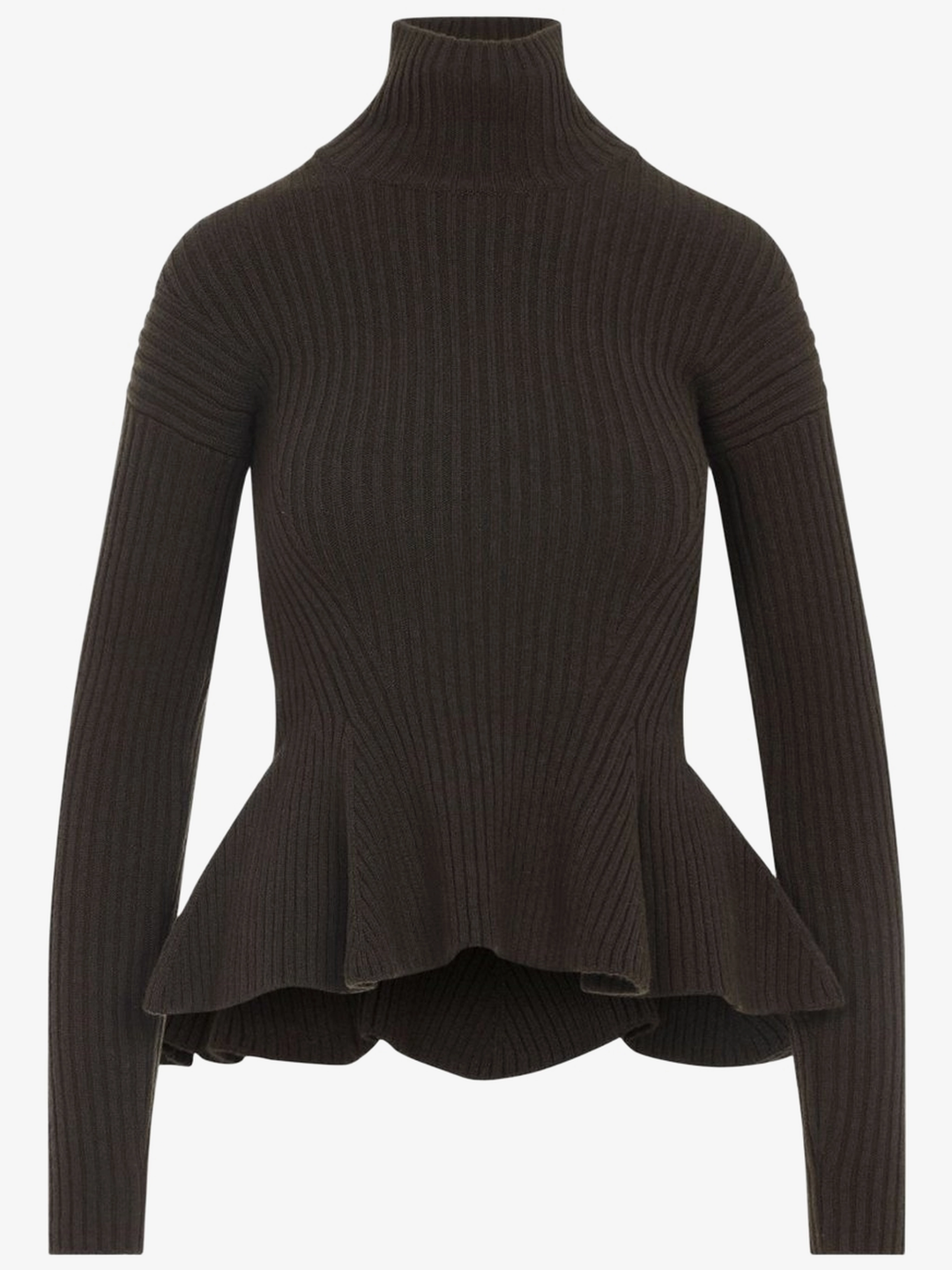 Peplum Turtleneck Sweater