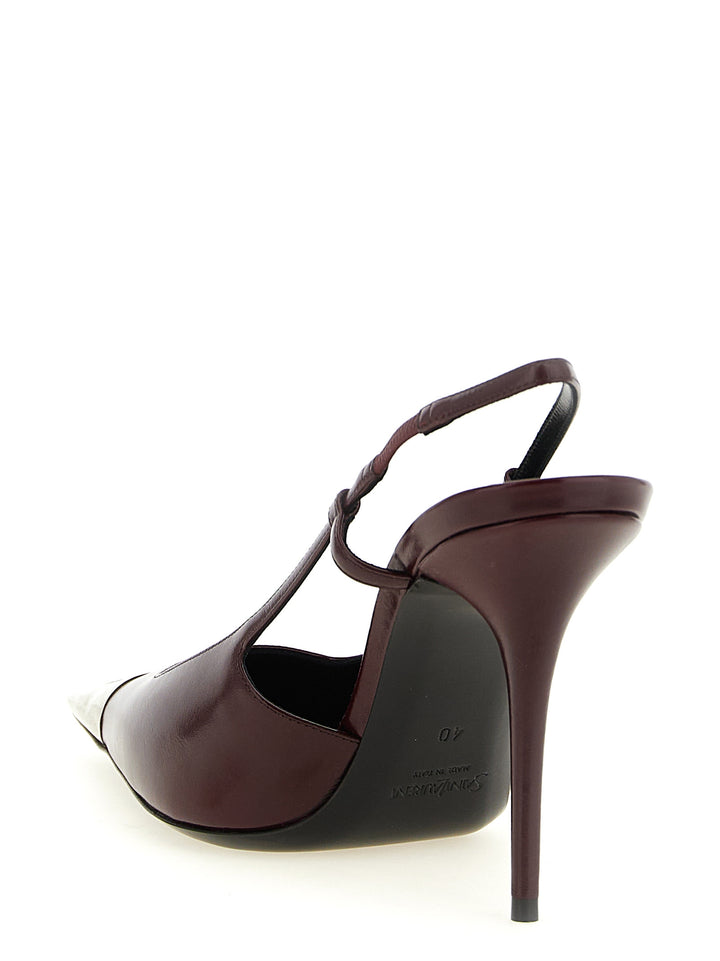 Saint Laurent Jeanne Pumps - Bordeaux | be97839b0fe0fbbd08e9ef07f6f34e80c257e25e
