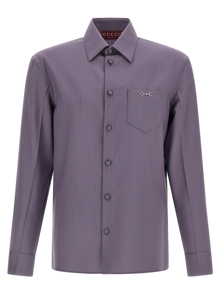 Gucci Horsebit Shirt Shirt and Blouse - Purple | d18dae7b5ed157b1d7832fa2586c764fa33d26ac