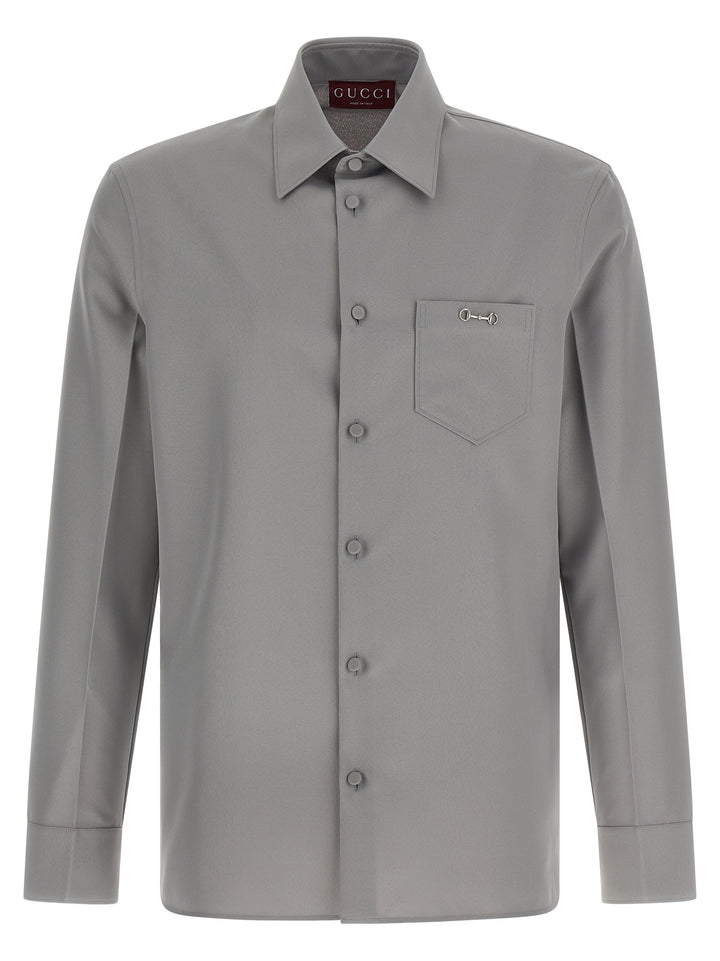 Gucci Horsebit Shirt Shirt and Blouse - Gray | d6ba726ec40da0b62d70c3d8f9dd2647356199f0
