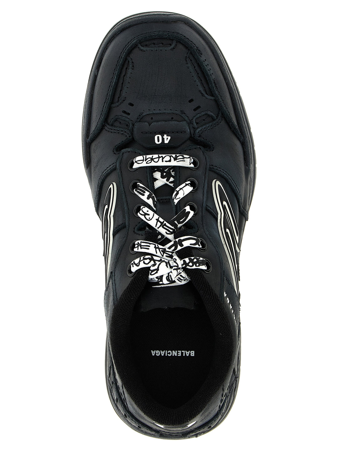 Balenciaga Hamptons Worn-Out Sneakers - Black | f3725ba8488b6029c989d4bae202c40257a89540
