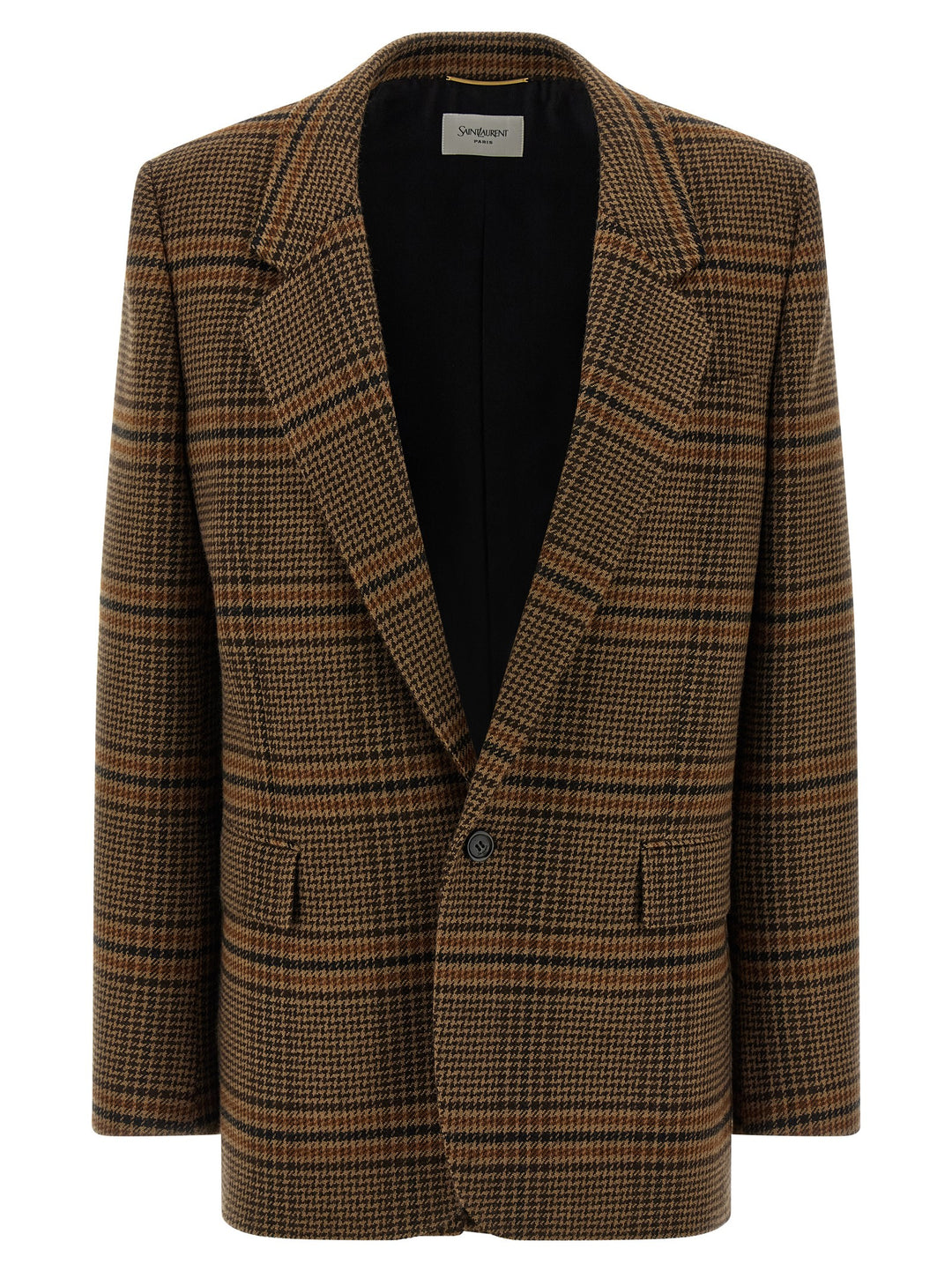 Saint Laurent Prince Of Wales Wool Blazer BlazerS - Brown | ffff4f2f3c80d424b789c66a7aac215c7908bf04